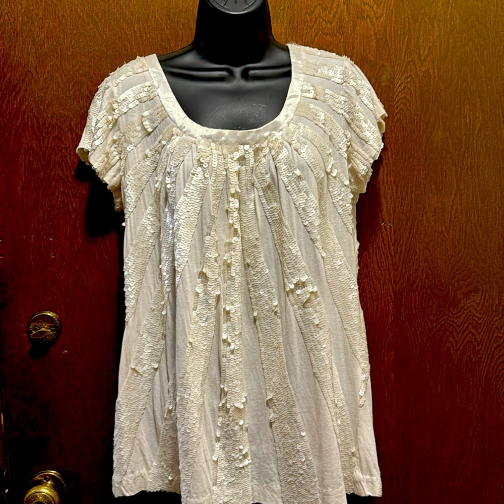 Anage Too vintage cotton top with sequins. Sooo cute!